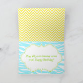 ブルネットヘアボーイプールパーティーバッシュパーティー カード (内部)