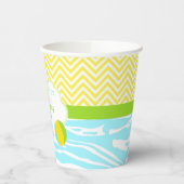 ブルネットヘアボーイプールパーティーバッシュパーティー 紙コップ (左)