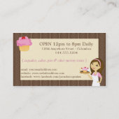 ブルネットベイカーカップケーキ名刺D16 名刺 (裏面)