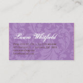 ブルネットベイカーパープルブローカップケーキの名刺 名刺 (裏面)