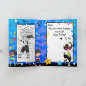 ブルネットボーイズヒップホップハッピーバースデー カード (内部)