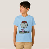 ブルネットボーイベースボール3rd誕生日Tシャツ Tシャツ (正面フル)