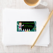 ブルネットボーイ不機嫌科学者パーティー住所 シール (インサイチュ)