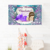 ブルネットマーメイドバースデーパーティーバナー 横断幕 (インサイチュ)