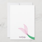 ブルネットマーメイド誕生日招待状カード 招待状 (裏面)