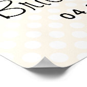 ブルネットヨガブライダルシャワーウェルカムサイン ポスター (角)