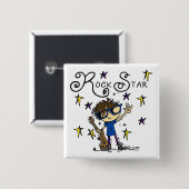 ブルネットロックスター 缶バッジ (正面&裏面)