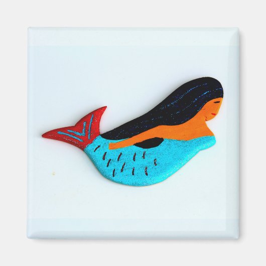 ブルネット人魚マグネット マグネット (正面)