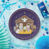 ブルネット出生シーン紙プレート ペーパープレート (パーティー)