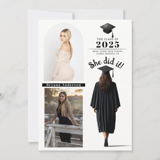 ブルネット女子卒業写真発表会 招待状 (正面)