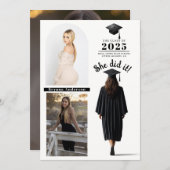 ブルネット女子卒業写真発表会 招待状 (正面/裏面)