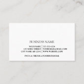 ブルネット女性ヘアスタイリストサロン名刺 名刺 (裏面)