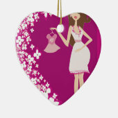 ブルネット妊婦 セラミックオーナメント (右)