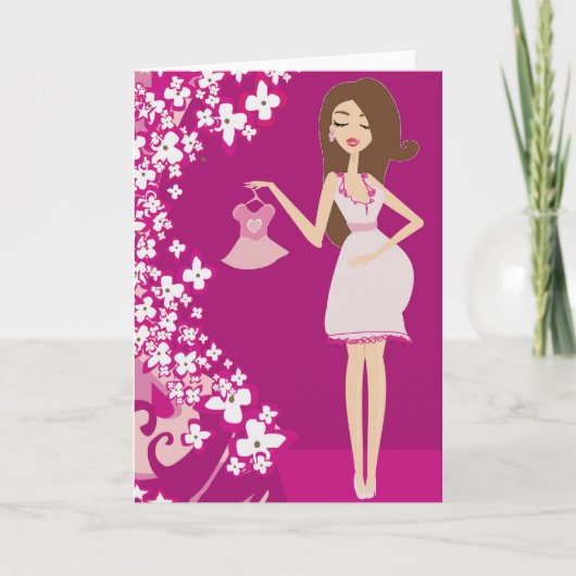 ブルネット妊婦 案内状 (正面)