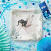 ブルネット妖精の女の子ベビーシャワー ペーパープレート (パーティー)