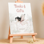 ブルネット妖精の本ベビーテーブルの標識 ポスター