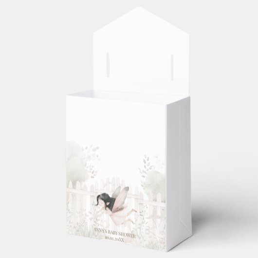 ブルネット妖精の赤ちゃんシャワーありがとう フェイバーボックス (オープン)