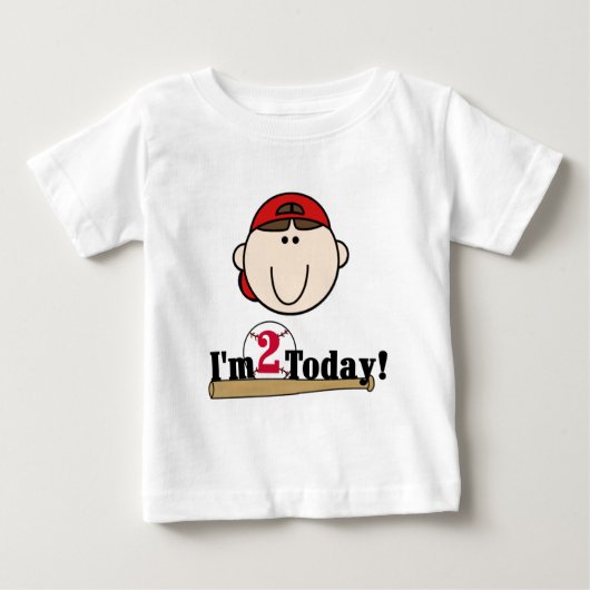 ブルネット少年野球2回目の誕生日 ベビーTシャツ (正面)