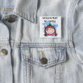 ブルネット最高のワールドのTシャツとギフト 缶バッジ (インサイチュ)