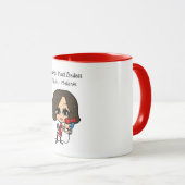 ブルネット美容師カリカチュアパーソナライズされたMAG マグカップ (正面右)