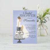 ブルネッモダント·ブライド·ブライダル·シャワーの招待 招待状 (スタンド正面)