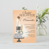 ブルネッモダント·ブライド·ブライダル·シャワーの招待 招待状 (スタンド正面)