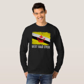 ブルネ動揺してイ国旗最高のパパ常時 Tシャツ (正面フル)