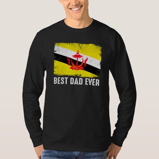 ブルネ動揺してイ国旗最高のパパ常時 Tシャツ (正面)
