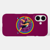 「ブルバスケットボールプレイヤーが行動を起こす」 Case-Mate iPhoneケース (裏面 (横))