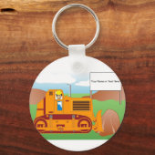 ブルパーソナライズされたドーザー演算子 – 男性マンガ キーホルダー (正面)