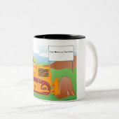 ブルパーソナライズされたドーザー演算子 – 男性マンガ ツートーンマグカップ (正面右)