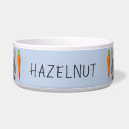 ブルパーソナライズされたーバニーウサギのパタミニマルーン ボウル