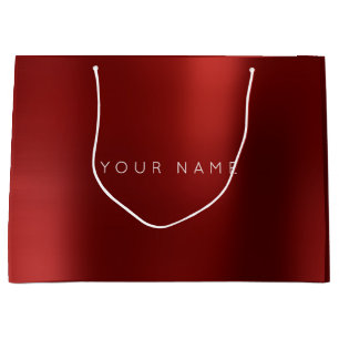 ブルビー・ホワイト・プラム・ミニマルプレビー・プグラデーションレト ラージペーパーバッグ