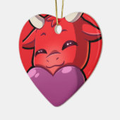 ブルピュー・チャット・ラブ セラミックオーナメント (左)