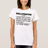 ブルファイター名詞おもしろいマタドール闘牛愛好家 Tシャツ (正面)