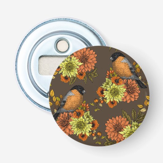 ブルフィンオンオータム花模様 栓抜き (正面)