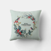 ブルフィンチを使ったクリスマストリート クッション (裏面)