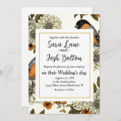 ブルフィンチオン秋花模様2 招待状 (正面/裏面)