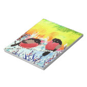 ブルフィンチ鳥 ノートパッド (回転)