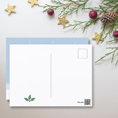 ブルフィンチ&スノーランドスケープメリークリスマスカード ポストカード