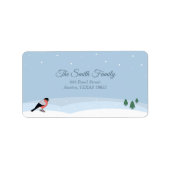 ブルフィンチ&スノーワイランドスケープ差出人住所ラベル ラベル (正面)