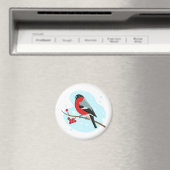 ブルフィンチ。美しい冬 マグネット (インサイチュ (食洗機))