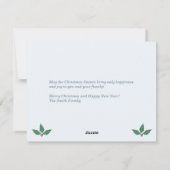 ブルフィンチ&雪景色クリスマスグリーティングカード シーズンカード (裏面)