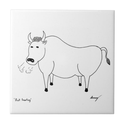 ブルフォークアート タイル (正面)