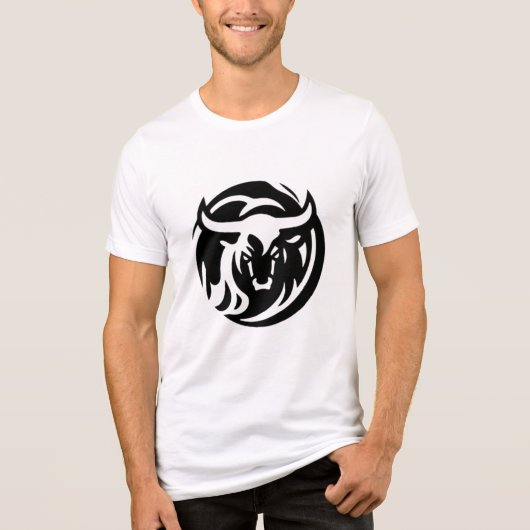 ブルフォース – 円の中の強度 トライブレンドTシャツ (正面)