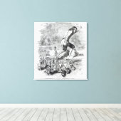 ブルフスキュディアン艦隊を盗むガリバー キャンバスプリント (インサイチュ (ウッドフロア))