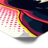 ブルフランスのドグポップ・アートのアーはっきりしたトレトロ漫画スタイル ポスター (角)