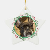 ブルフランスのドッグパーソナライズされたハンドスケッチ セラミックオーナメント (裏面)