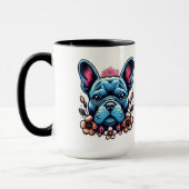 ブルフランスのドッグブリークール引用文 マグカップ (左)