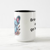 ブルフランスのドッグブリークール引用文 マグカップ (中央)